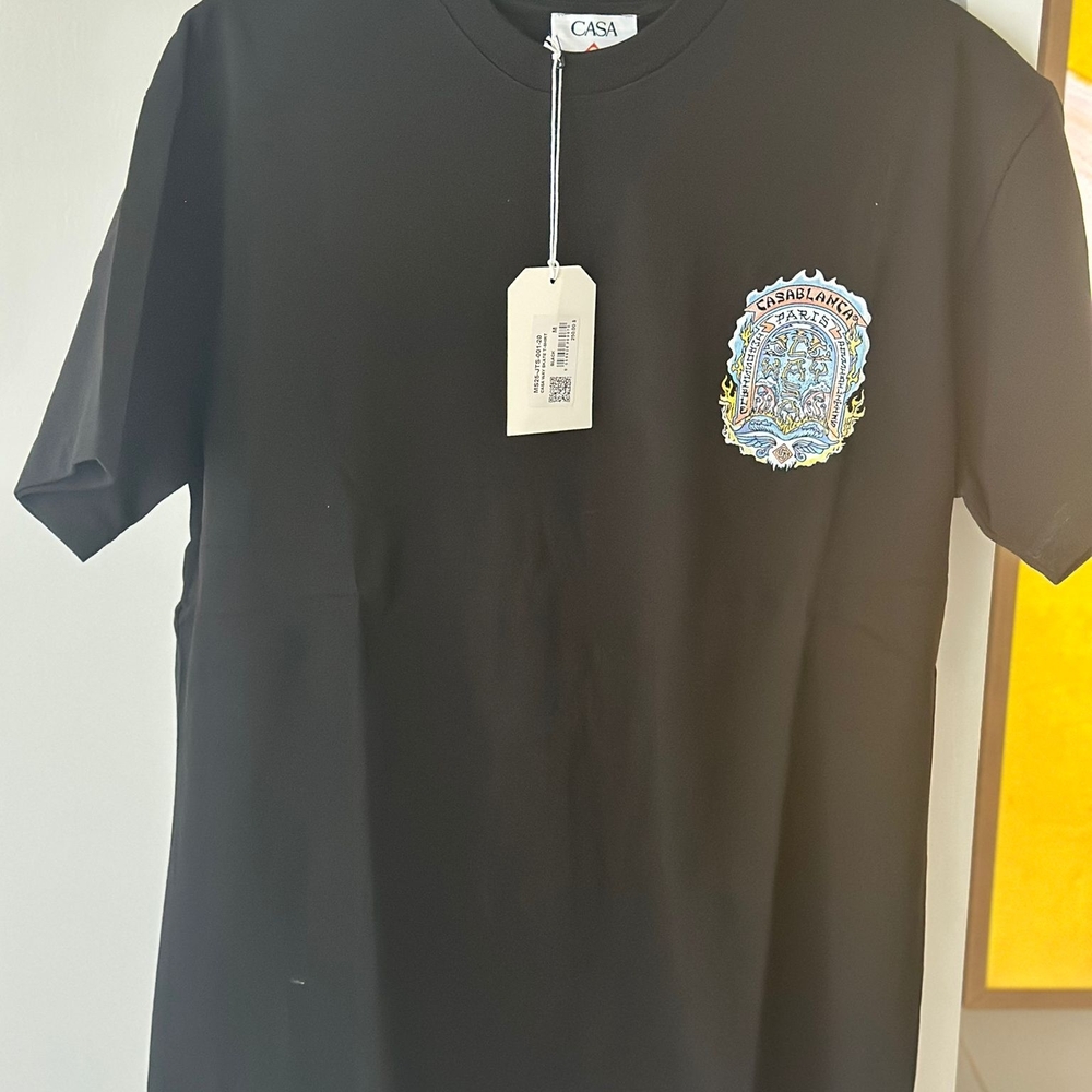 CASABLANCA Black Short Sleeve Tee